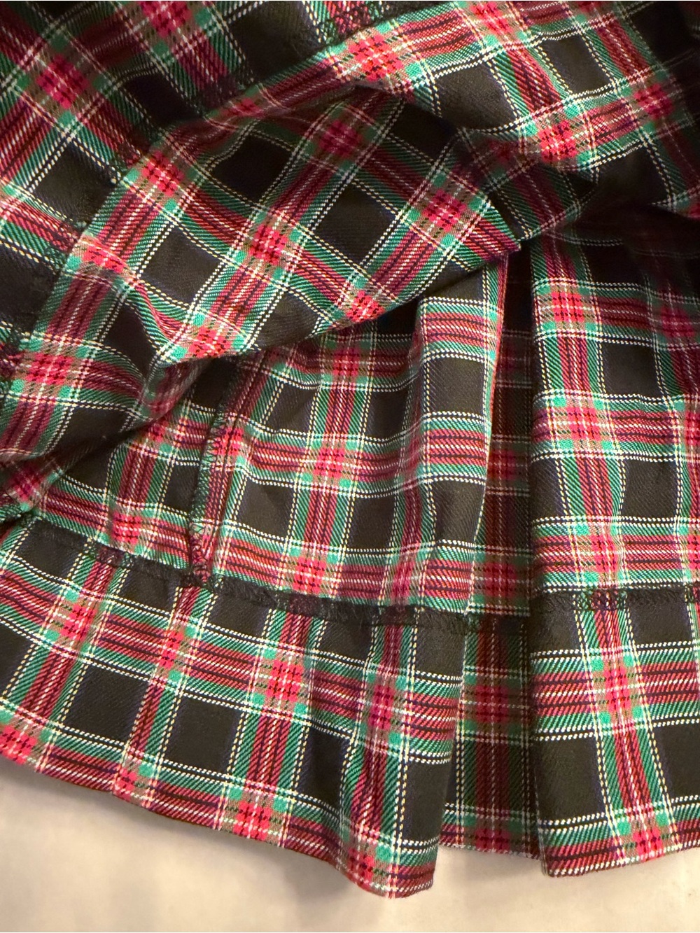 VTG! House of Hatten Plaid Smocked Holiday Dress w/ Peter Pan Collar, sz 2T - Picture 10 of 10